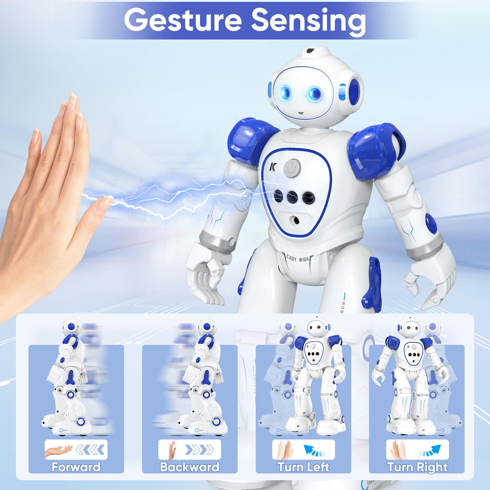 Smart Programmable RC Robot Toy for Kids Ages 8+ | Gesture-Sensing, USB Rechargeable, Remote Control STEM Toy | Perfect Birthday Gift for Boys & Girls | Fun for Indoor Play, STEM Learning & Interactive Games