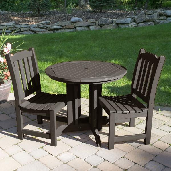 Lehigh Collection 3-Piece Round Outdoor Patio Dining Set - Perfect for Backyard, Garden & Poolside Entertaining