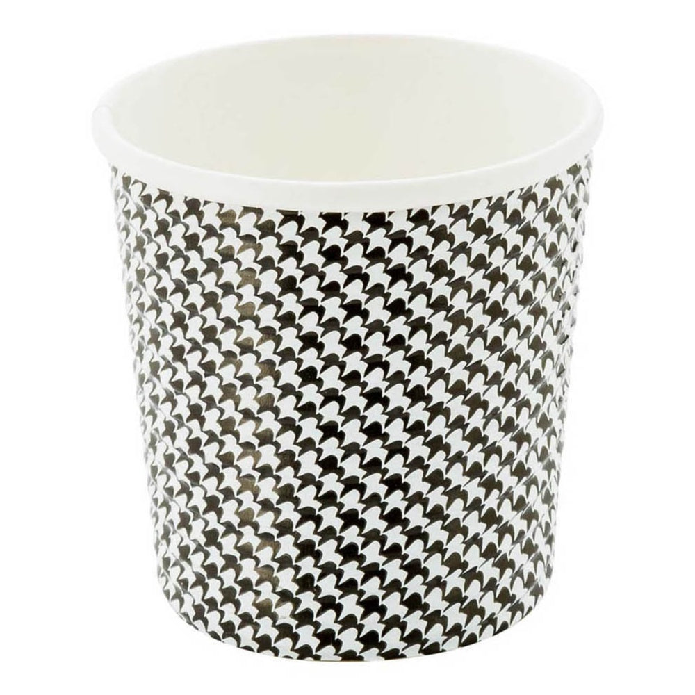 Houndstooth Paper Coffee Cups 4 oz - 500 Count Bulk Pack (2.5