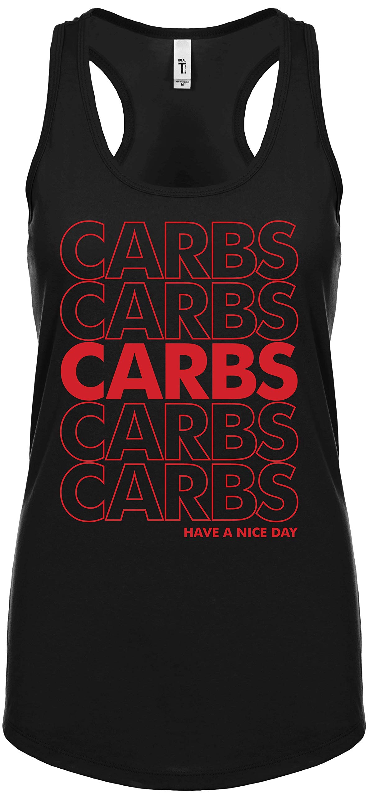 Contraband Sports 10279 'Have A Nice Day' Athletic Racerback Tank Top - Breathable Poly-Cotton Blend for Gym, Running & Casual Wear