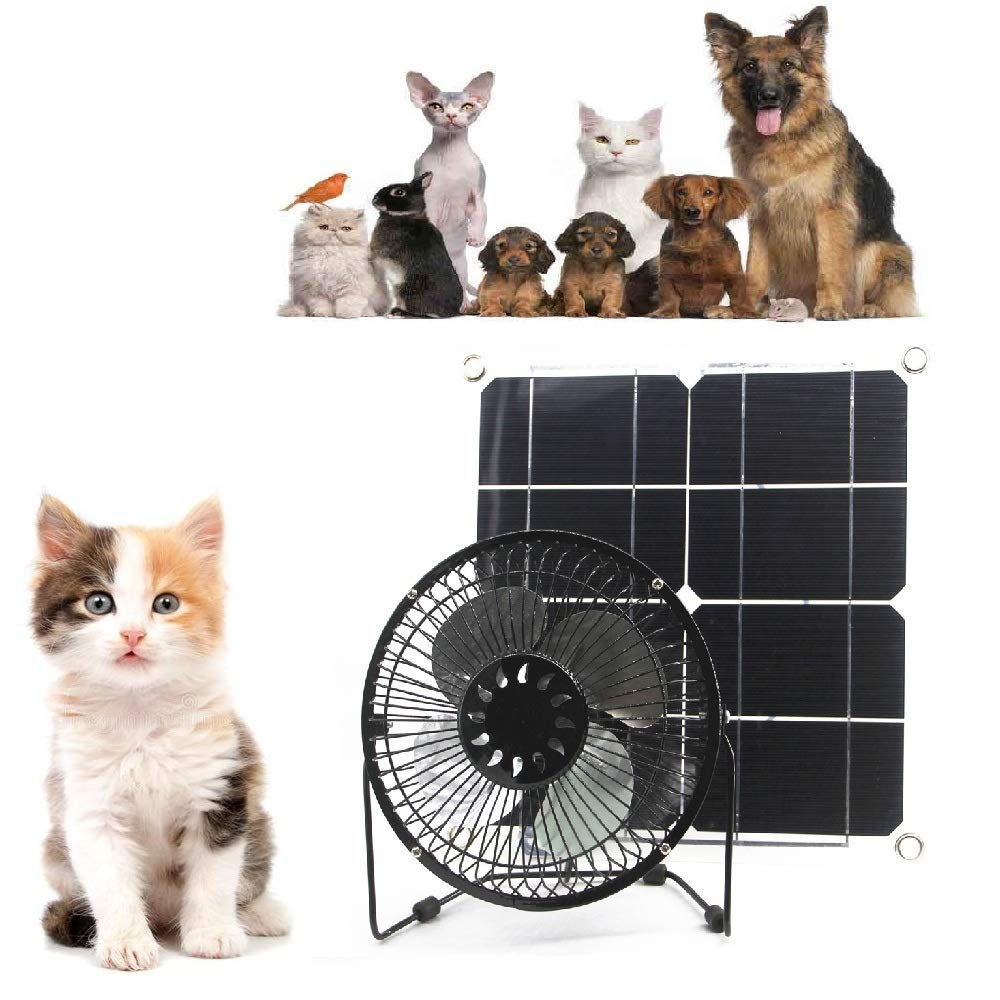 6 Inch Solar Powered Fan - Portable Ventilation for Caravan, Camping, Home Office, Outdoor Travel & Fishing - Ideal for Hot Weather & Small Spaces