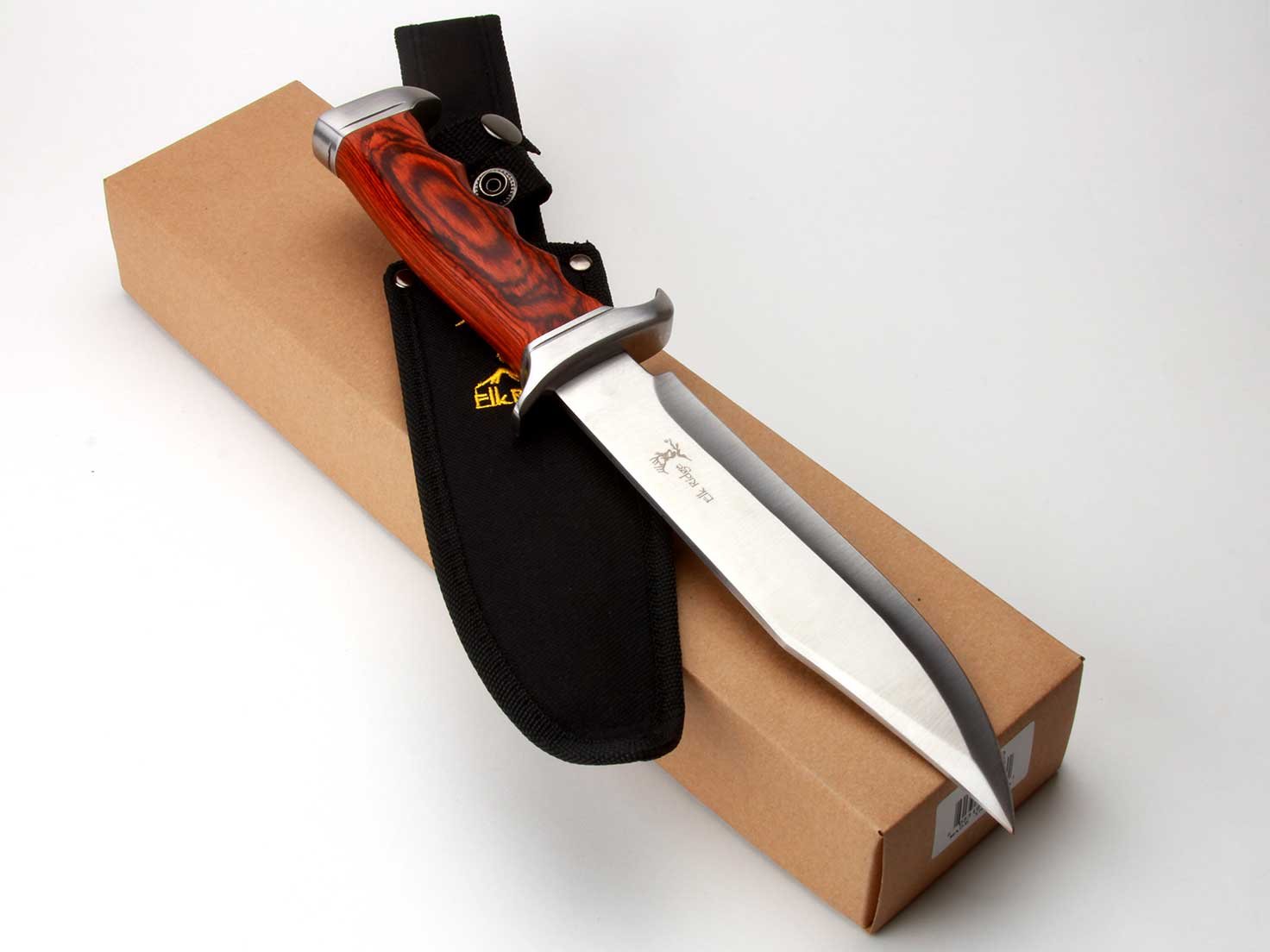 NDZ Performance Elk Ridge Outdoor Hunting Fixed Blade Full Tang Knife - Premium Survival Knife for Camping, Bushcraft & Tactical Use - Ace of Spades Design