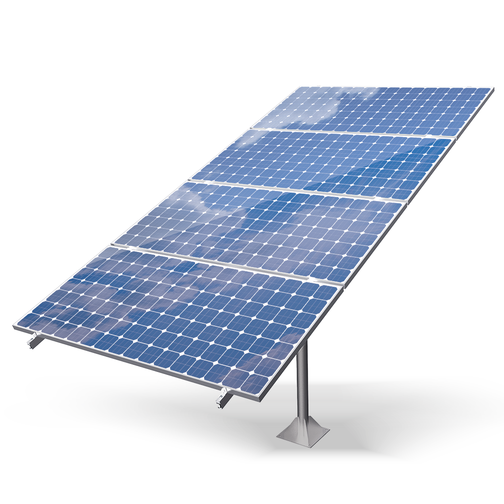Elios Arbora P4 Solar Panel Pole Mount System - Heavy Duty Post Mounting Kit for 4 Panels | Perfect for Off-Grid Homes, RV Solar Installations & Remote Power Stations