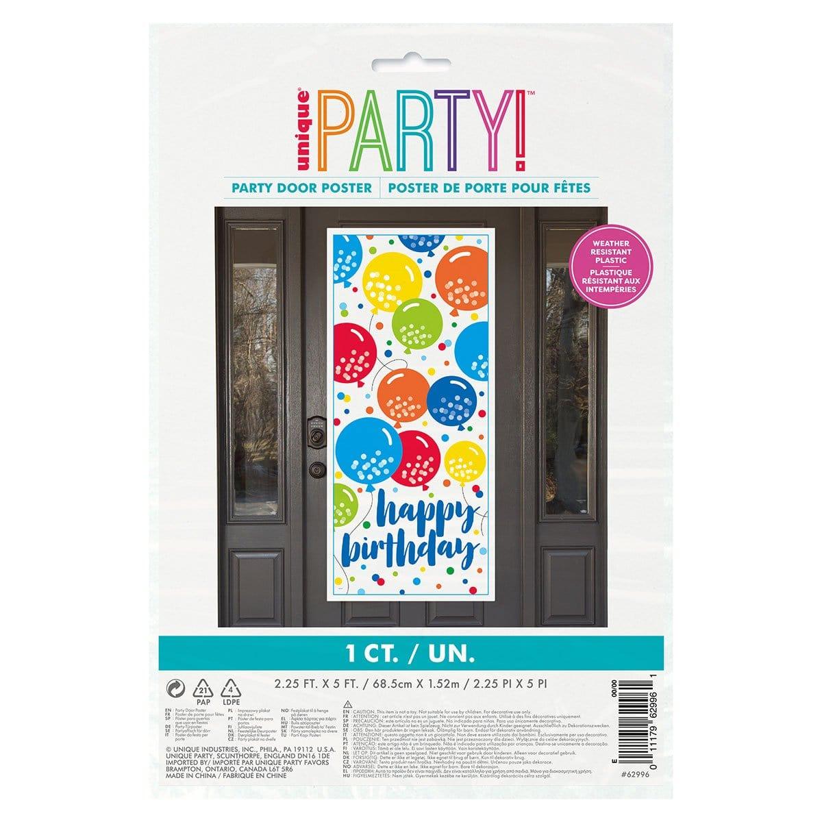 Happy Birthday Balloon Door Poster - Colorful Party Decoration for Birthdays, Baby Showers & Celebrations | Perfect for Home, Office & Classroom Decor