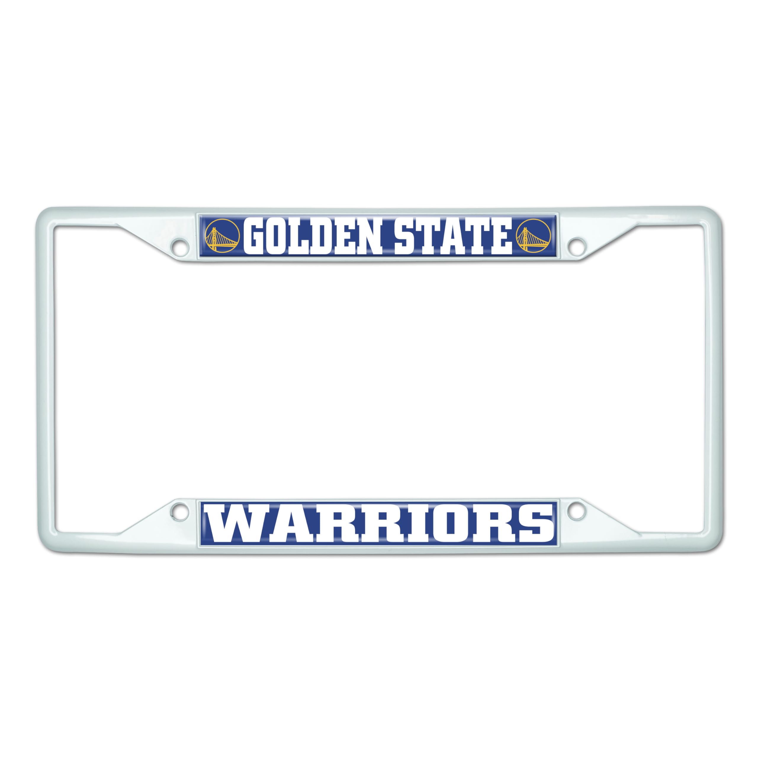 Official Golden State Warriors License Plate Frame - White | NBA Team Car Accessories | Perfect for Fans & Game Day Decor