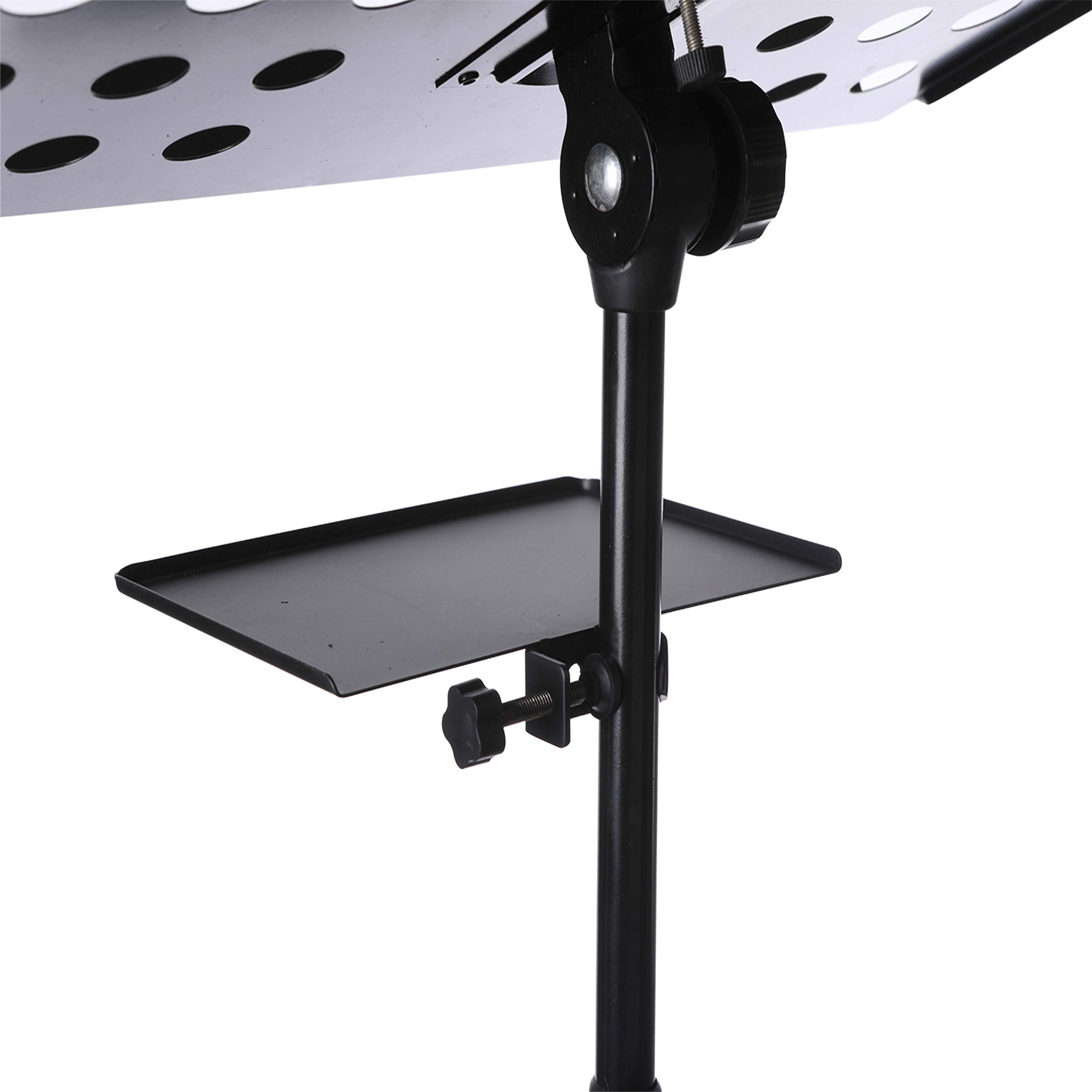 G Ganen Heavy Duty Steel Microphone Stand Tray - 7.95 Inch Music Sheet Holder with High Load Capacity | Perfect for Studio Recording, Live Performances & Instrument Stand Accessories
