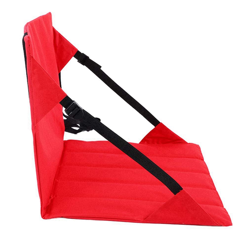 VGEBY1 Stadium Seat Cushion - Portable Folding Bleacher Chair for Sports Games, Camping, Picnic & Beach - Comfortable Outdoor Seat Cushion (Red) - Perfect for Football, Baseball, Concerts & Outdoor Activities
