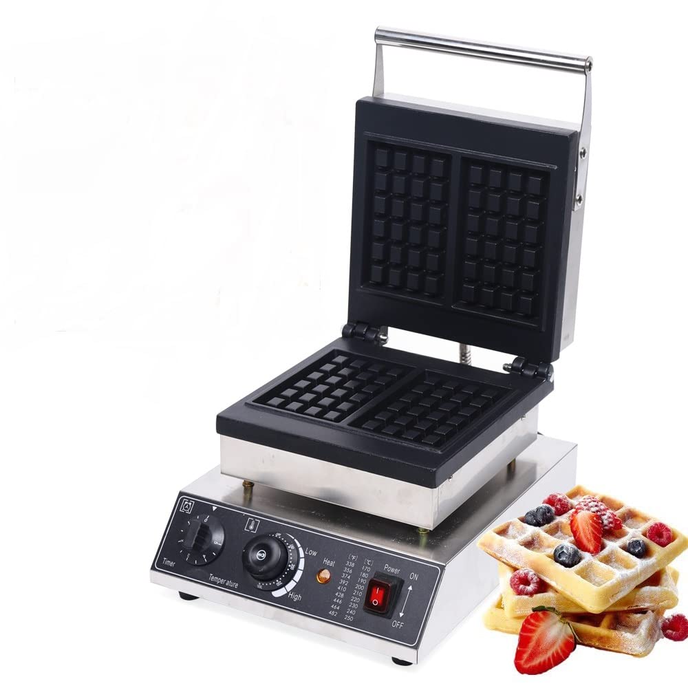 **Nonstick Commercial Waffle Maker 1500W with Timer & Temperature Control – Perfect for Restaurants, Cafes, and Home Breakfast**