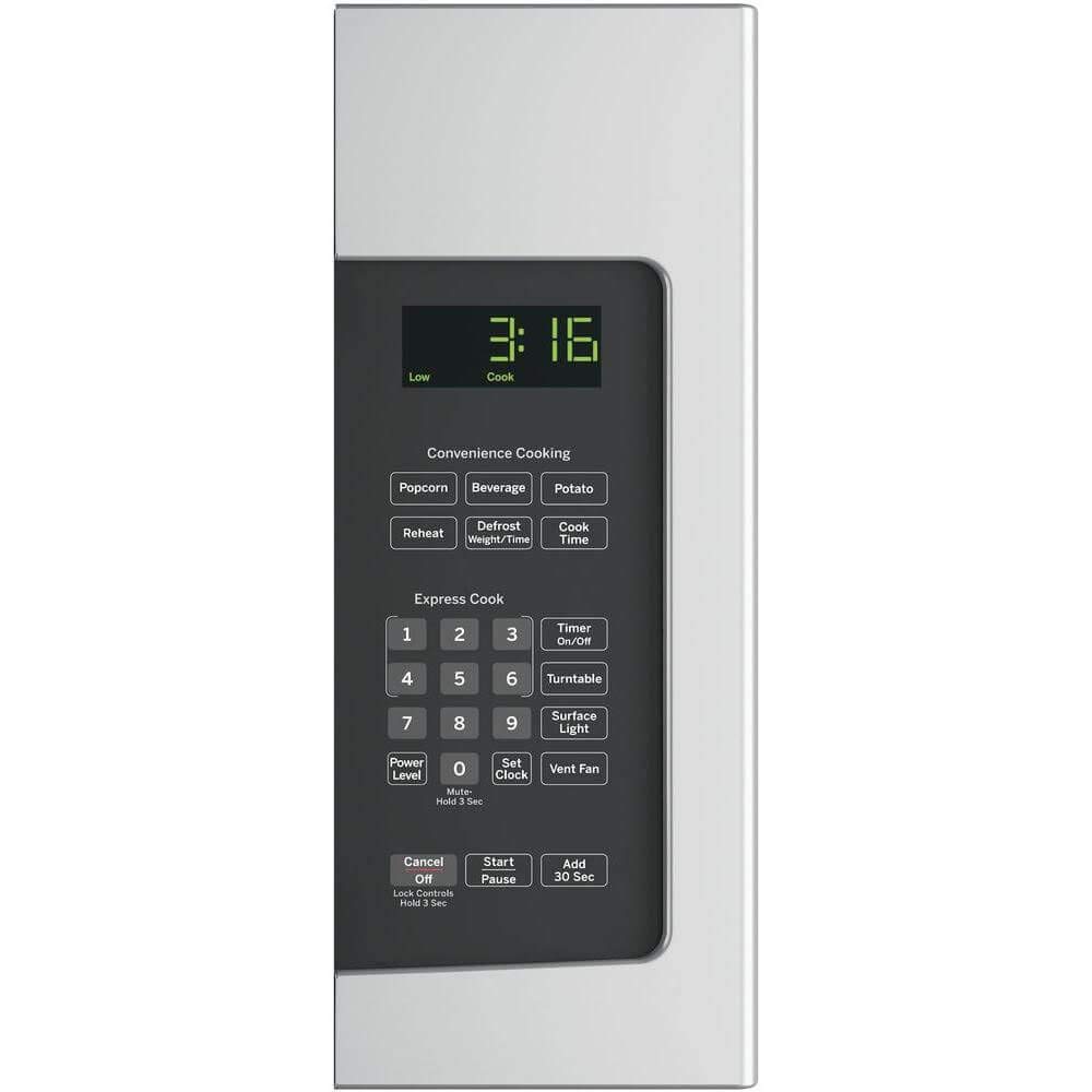 GE JNM3163RJSS 30 Inch Stainless Steel Over-the-Range Microwave - 1.6 Cu. Ft Capacity, Sensor Cooking & Ventilation System - Perfect for Kitchen Remodeling & Small Space Cooking