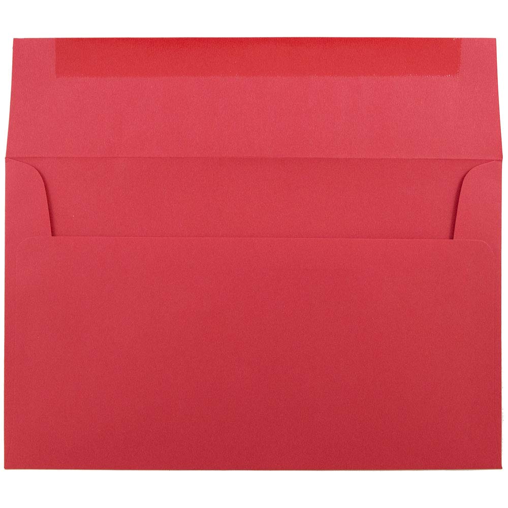 JAM PAPER A10 Colored Invitation Envelopes 6x9.5 Inches - 500 Pack Bulk Red Recycled Paper Envelopes for Wedding, Party & Business Invitations