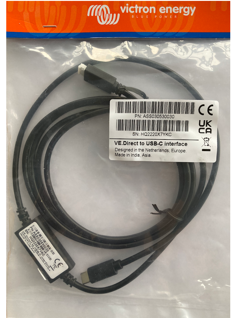 VE.Direct to USB C Interface Adapter - Compatible with Victron Energy Devices - Perfect for Marine, RV, and Solar Power Systems