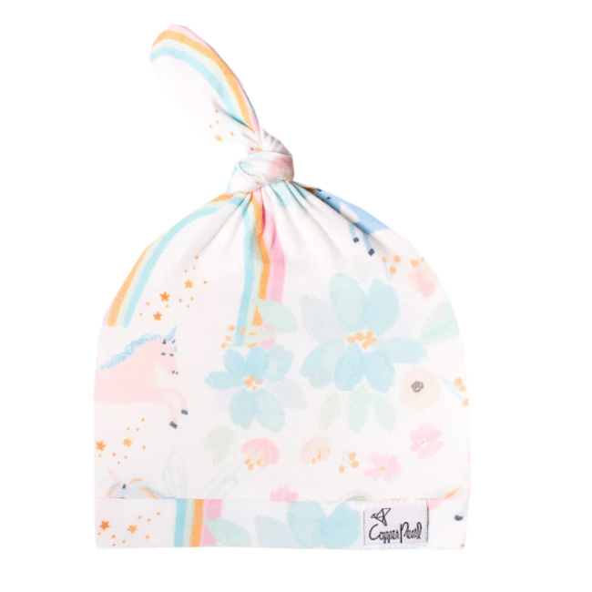 Copper Pearl Top Knot Hat for Women & Girls - Stylish & Comfortable Baby Headband for Newborns, Infants & Toddlers - Perfect for Photography, Outfits & Everyday Wear