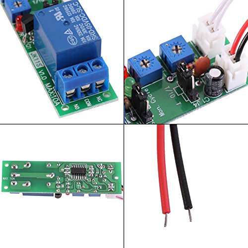 YWBL-WH Adjustable Cycle Timer Delay Relay Module - DC 5V 12V 24V On/Off Switch for Machine Repetitive Testing | Industrial Automation & Equipment Control | Perfect for CNC Machines, Conveyor Belts, and Laboratory Equipment