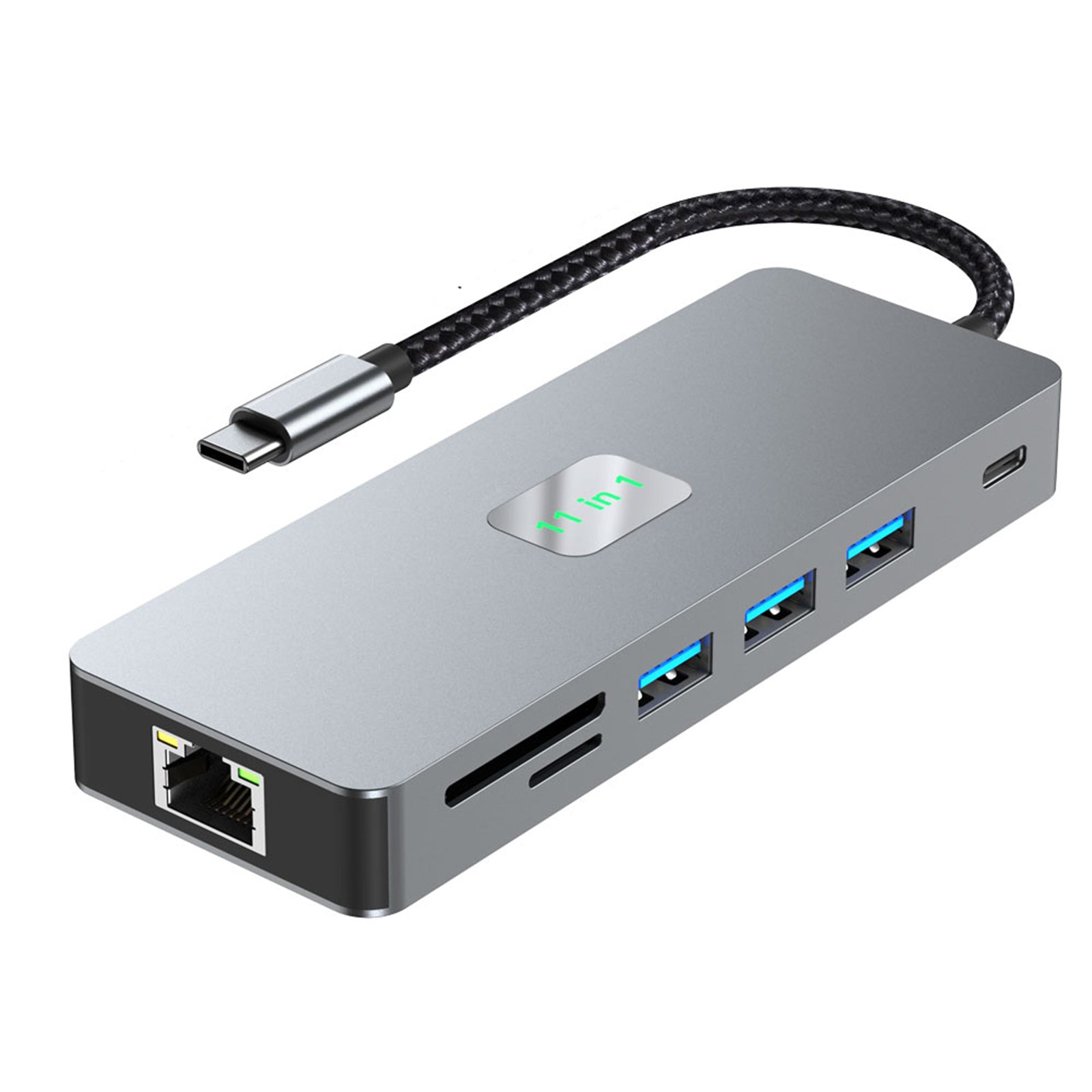 11-in-1 USB C Hub with Gigabit Ethernet, 4K HDMI, VGA, USB 3.0, 100W PD, SD/TF Card Reader & Audio Jack - Perfect for MacBook Pro/Air, iPad Pro & Windows Laptops - Ideal for Home Office, Gaming & Video Conferencing