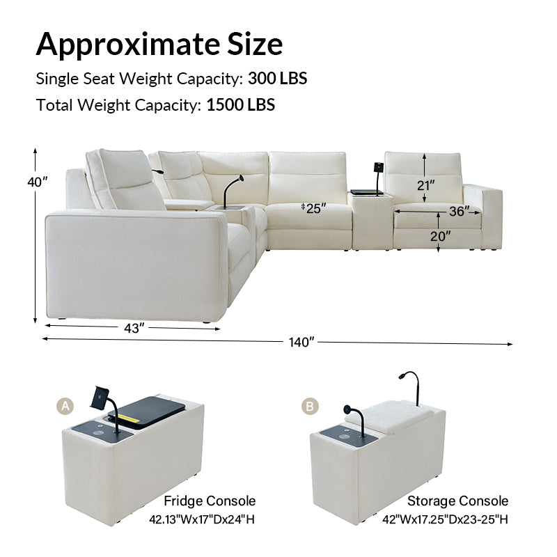 EliteNest Smart Reclining Theater Sofa with Built-in Bluetooth Speakers - Luxury Home Theater Seating for Movie Nights & Gaming Setup