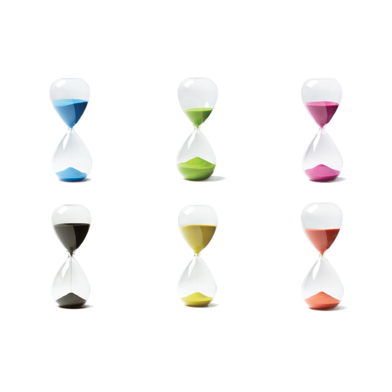 Two's Company Spectrum Hourglass in Gift Box - Assorted 6 Colors for Home Decor, Office Desk, Meditation Timer & Unique Gift Idea