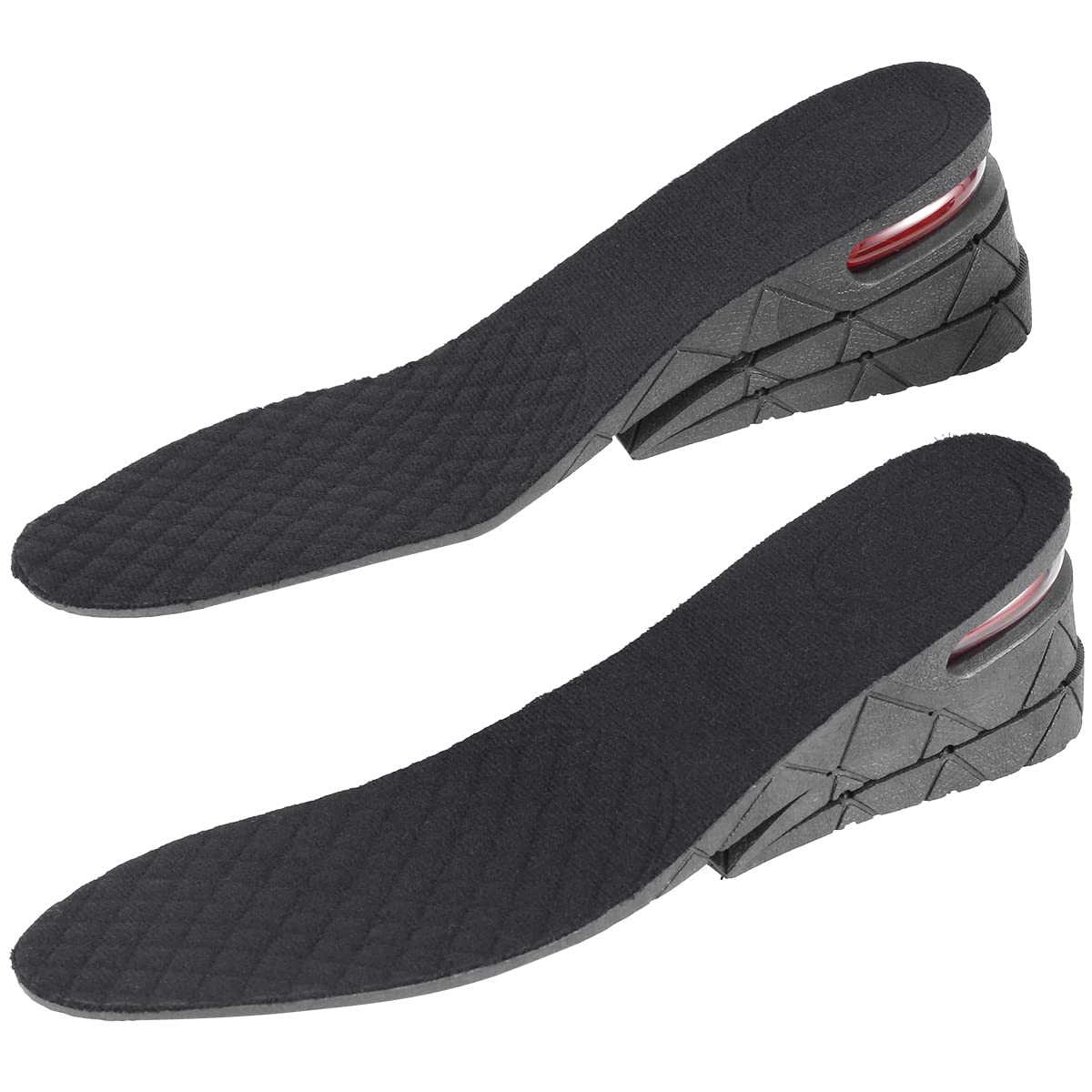 2.75 Inch Height Increase Insoles for Men & Women - Adjustable Air Cushion Shoe Lifts with 3 Layer Comfort - Taller Shoe Inserts & Heel Pads for Everyday Wear, Work, and Special Occasions
