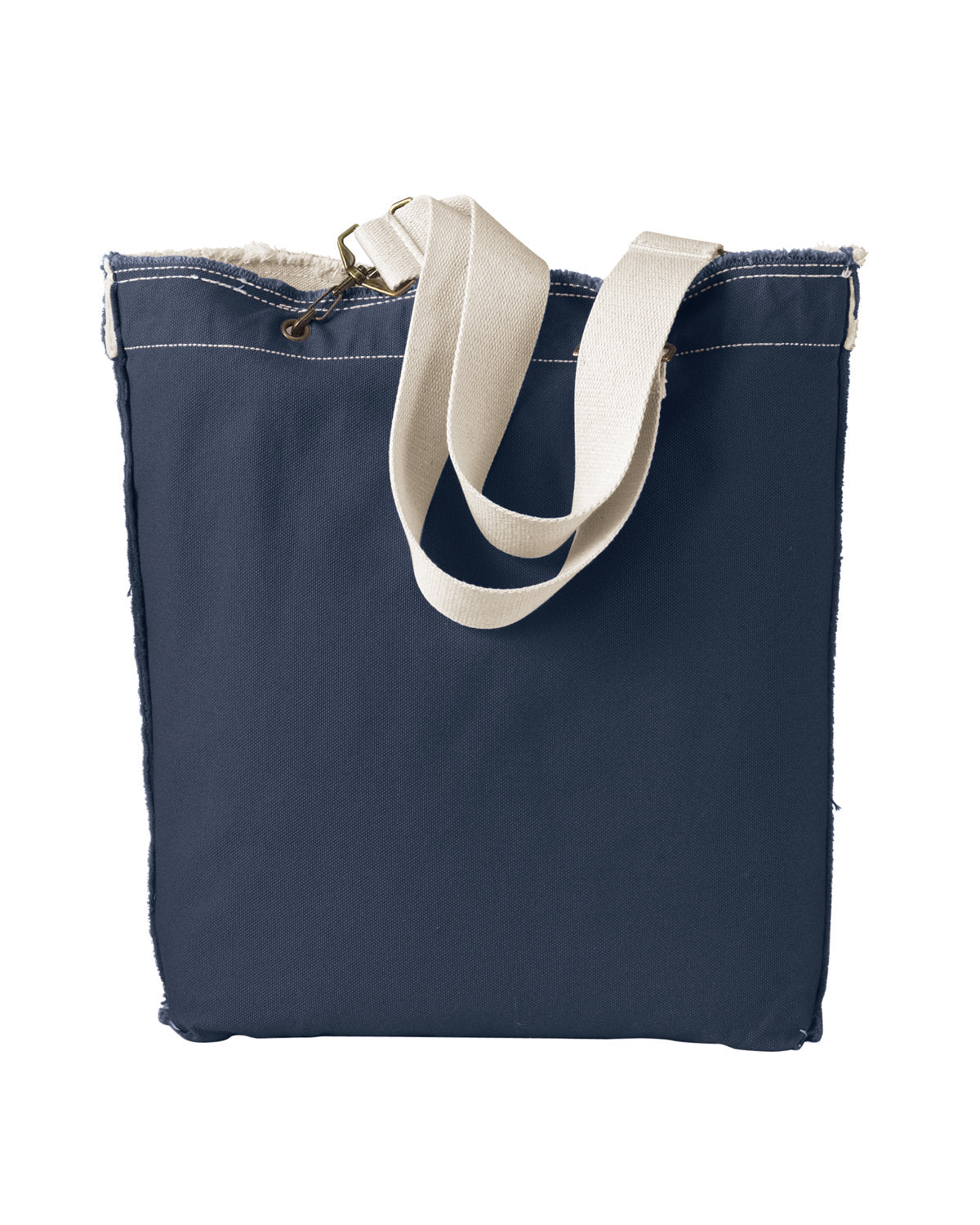 Authentic Pigment 1906 Direct Dyed Raw Edge Canvas Tote Bag - Eco-Friendly Cotton Shopper for Work, Beach & Daily Use
