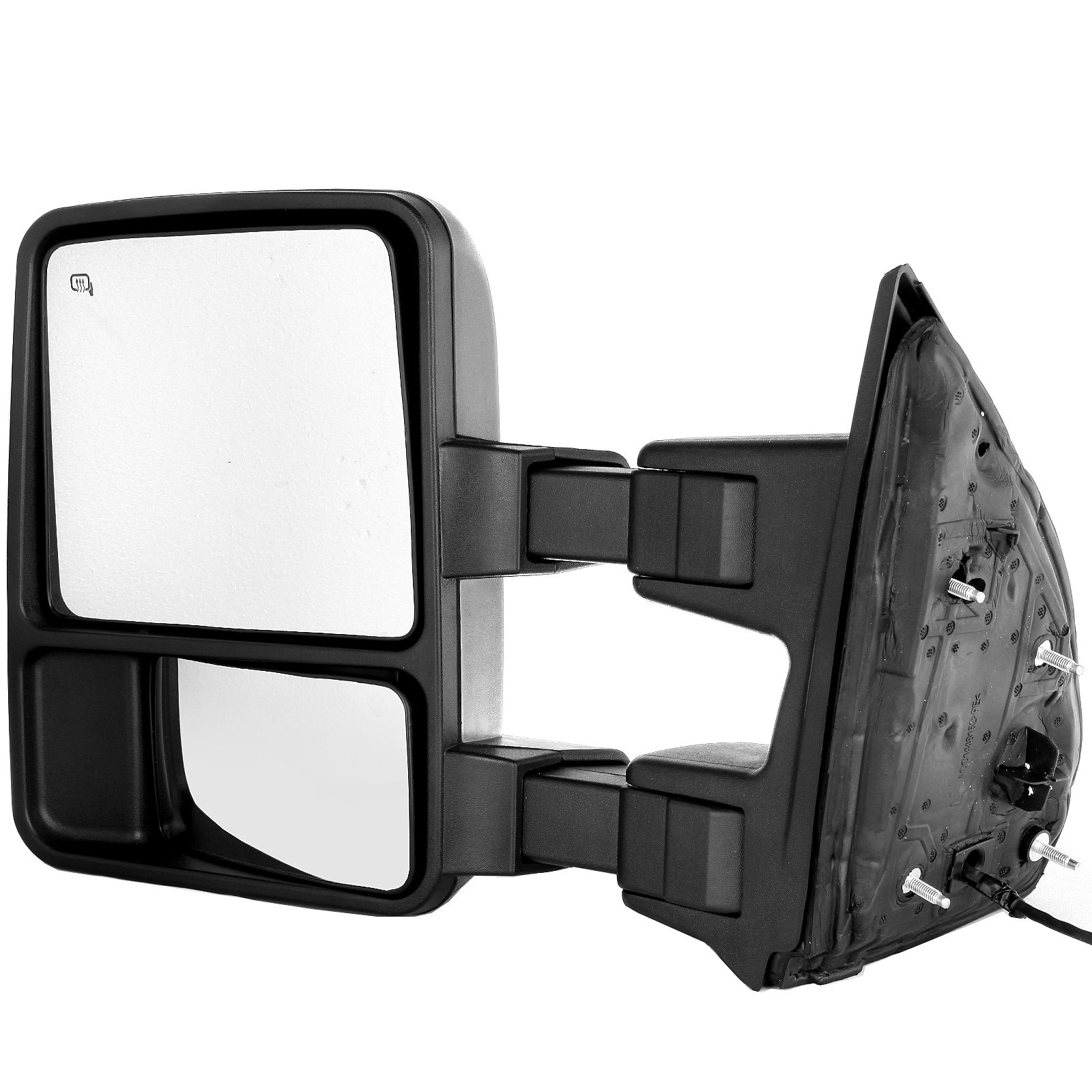 CCiyu Towing Mirrors for 2003-2007 Ford F250 F350 F450 F550 Super Duty Trucks - Power Adjustable Heated Glass with Turn Signal Lights - Perfect for Towing, Off-Roading & Heavy-Duty Work