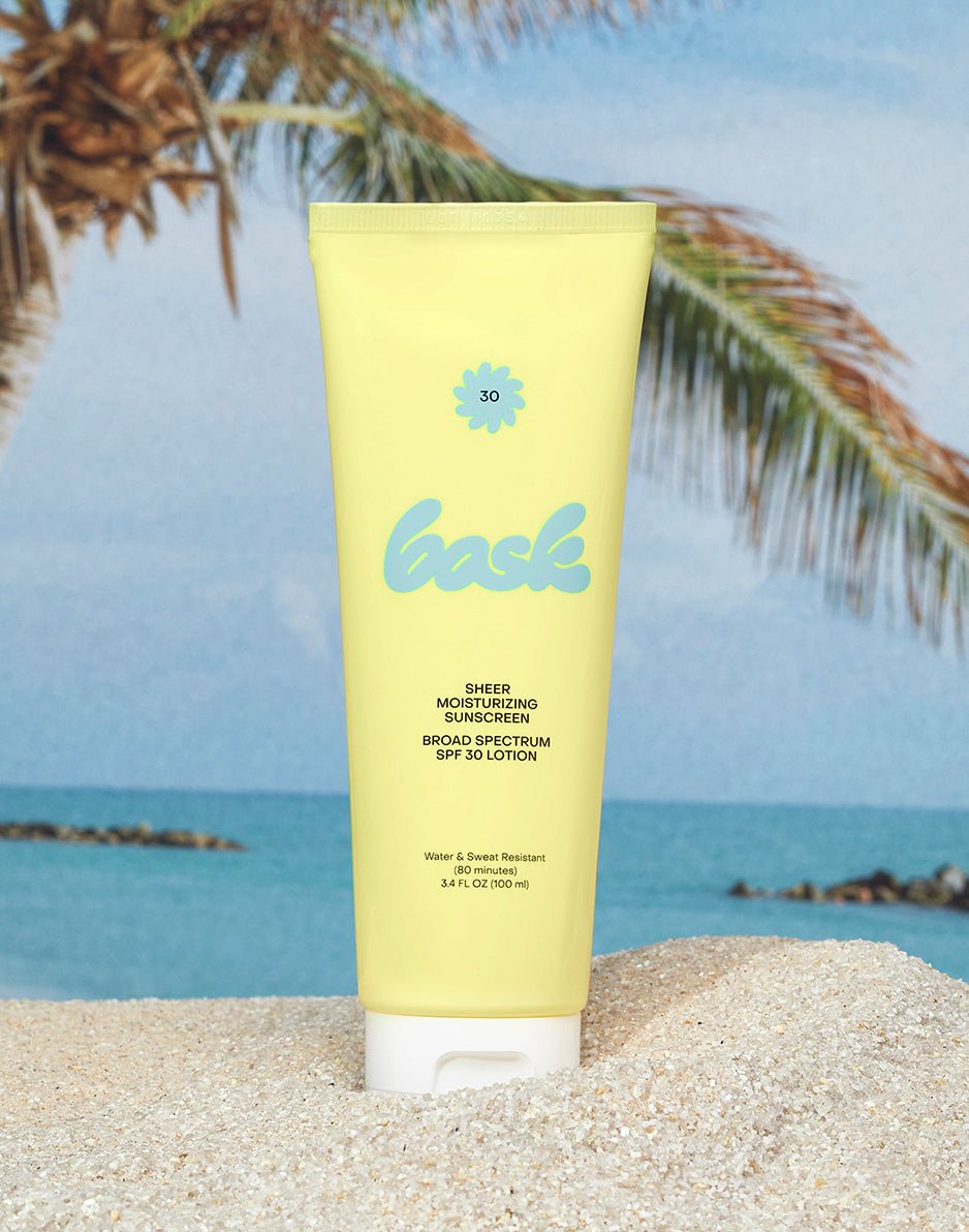 Bask SPF 30 Sunscreen Lotion - Broad Spectrum UVA/UVB Protection, Moisturizing & Non-Greasy Formula for Face & Body - Perfect for Beach, Pool & Outdoor Activities
