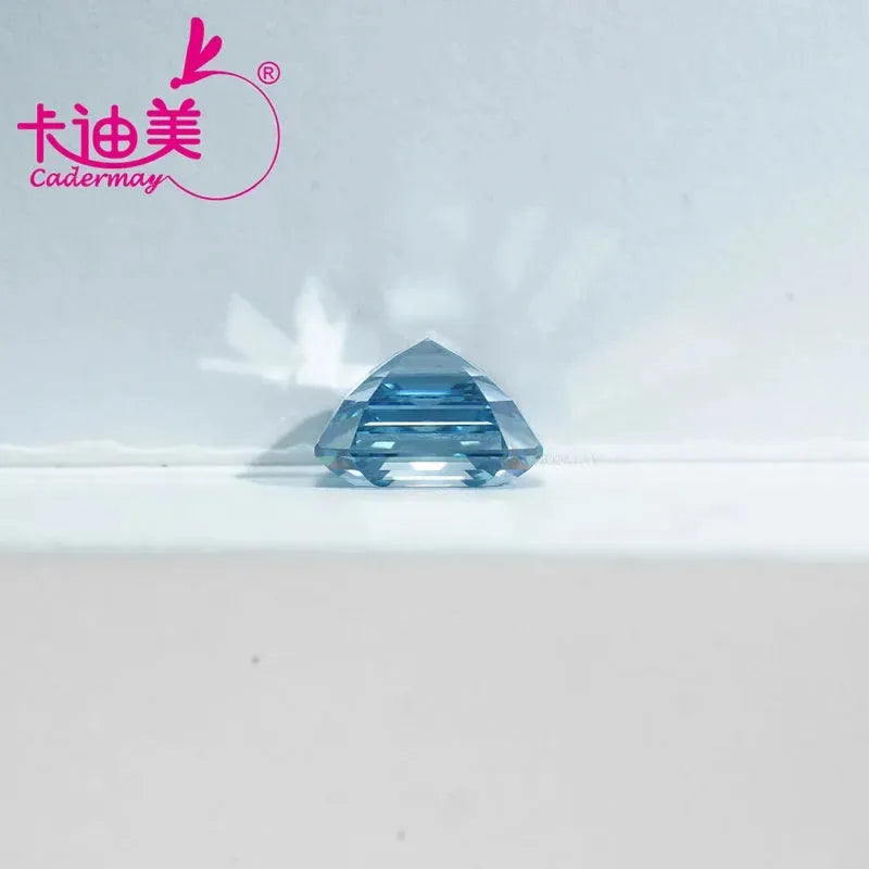 1.53CT Asscher Cut Vivid Blue CVD Lab-Grown Diamond - VVS1 Clarity Loose Gemstone for Engagement Rings & Jewelry Making | Eco-Friendly & Conflict-Free