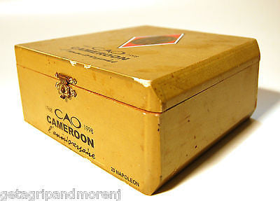 Premium CAO Cameroon Wooden Cigar Box with Secure Latch - Perfect for Cigar Storage, Collectibles & Gift Giving