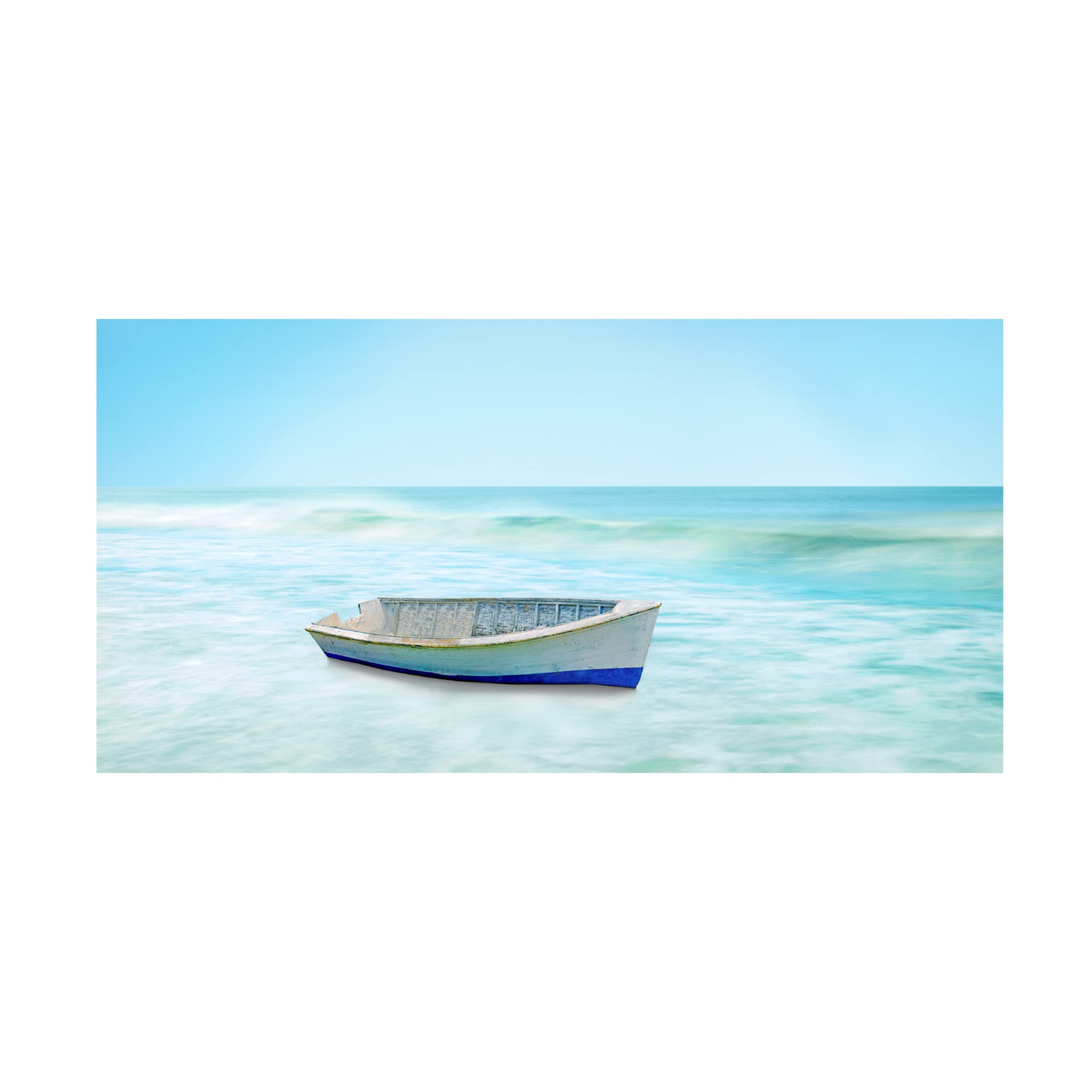 James McLoughlin 'Boat on a Beach I' Canvas Wall Art Print - 24x47 Inch Coastal Decor for Living Room, Bedroom & Office - Trademark Fine Art Collection