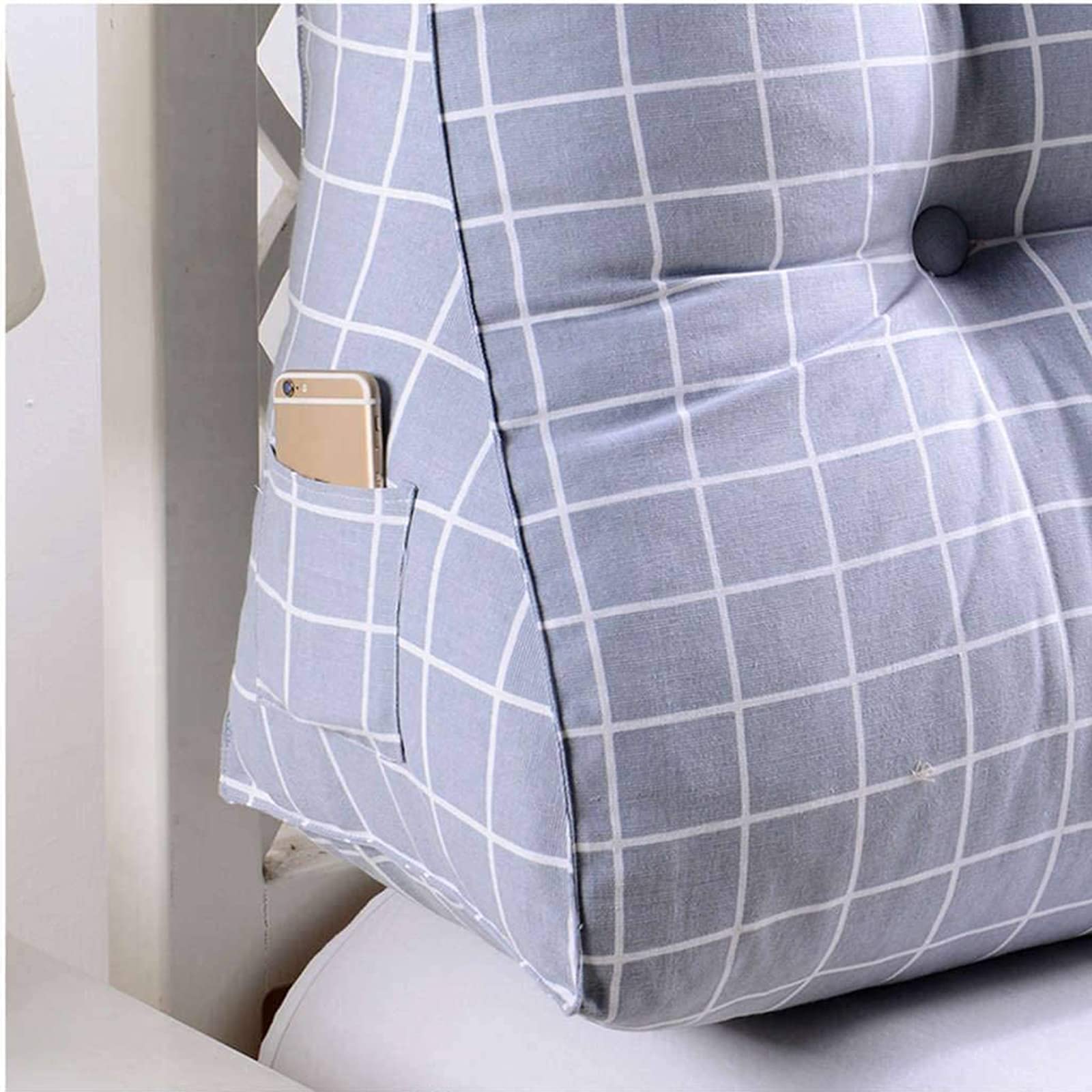 Large Triangular Reading Pillow for Bed - Extra Firm Backrest Support (59in) | Perfect for Reading, Watching TV & Relaxing in Bed | Twin, Full, Queen & King Size