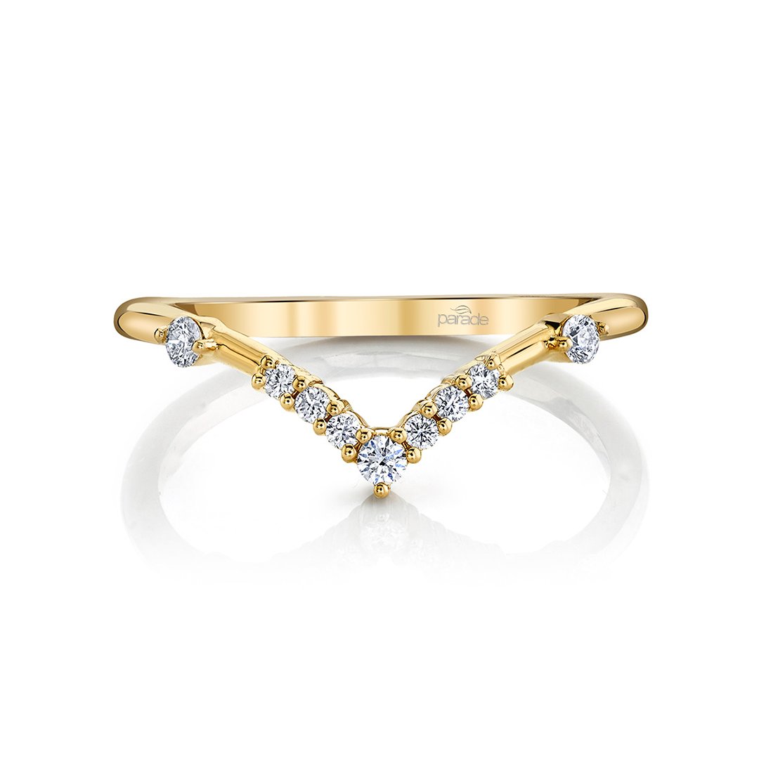 0.14 Carat Diamond Contour Band Ring - Elegant Wedding Band for Women, Perfect for Engagement, Anniversary & Everyday Wear