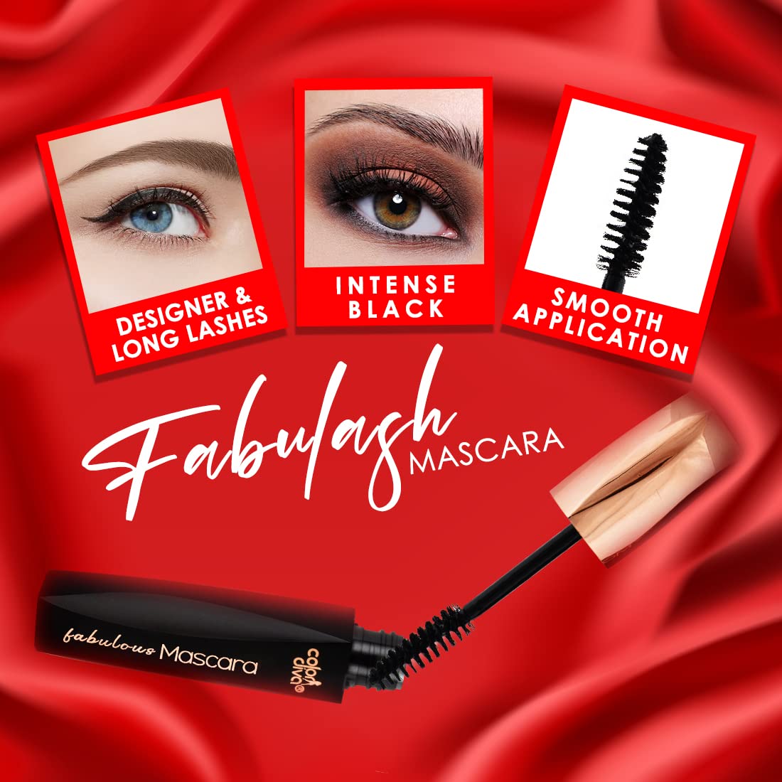 Adbeni Waterproof Volumizing Black Liquid Mascara 7ML - Smudge Proof, Curling, Lengthening Mascara for Eye Makeup | Highly Pigmented, Long Lasting | Perfect for Daily Wear, Night Out & Special Occasions