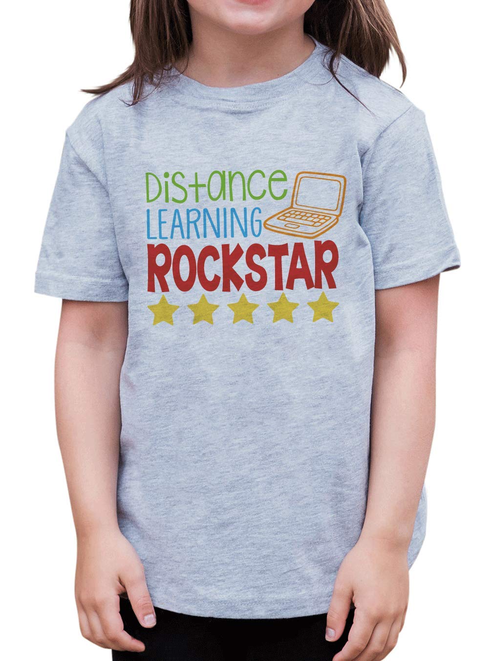 7 ate 9 Apparel Kids' Distance Learning Rockstar School T-Shirt - Perfect for Online Classes & Virtual Learning