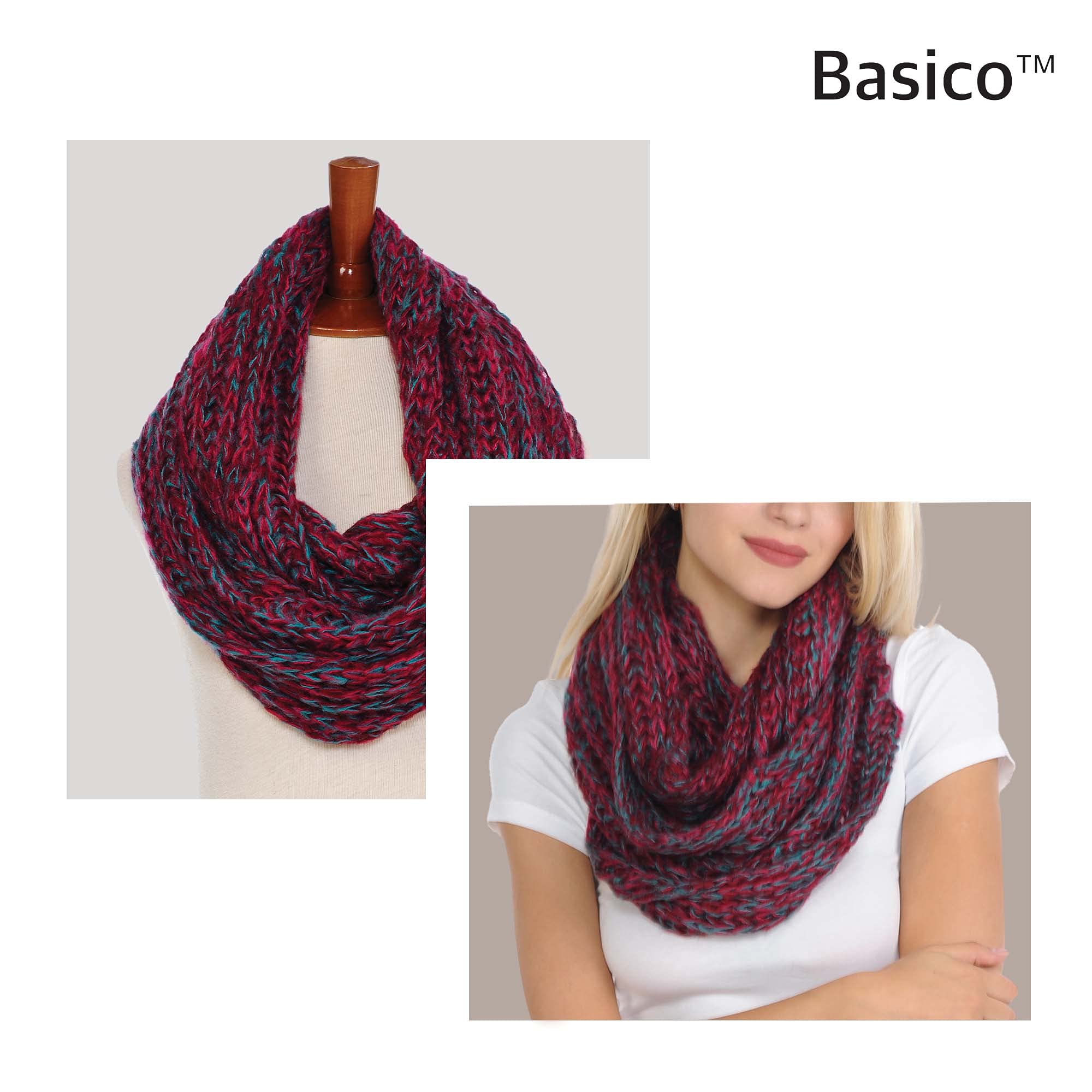 Chunky Knit Infinity Scarf for Women - Soft Winter Circle Loop Scarf - Perfect for Cold Weather, Office, and Outdoor Activities