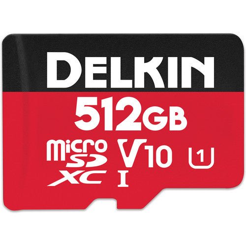 Delkin Devices 512GB SELECT UHS-I microSDXC Memory Card - High Speed for 4K Video, Photography, Gaming & Mobile Storage