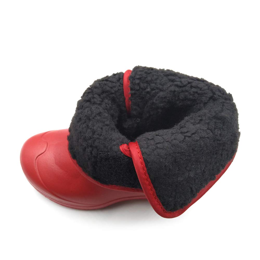 Amoji Boys Snow Boots for Kids - Warm Winter Boots for Cold Weather - Waterproof & Insulated Toddler & Big Kid Shoes - Perfect for Snow Play, Sledding & Outdoor Winter Activities