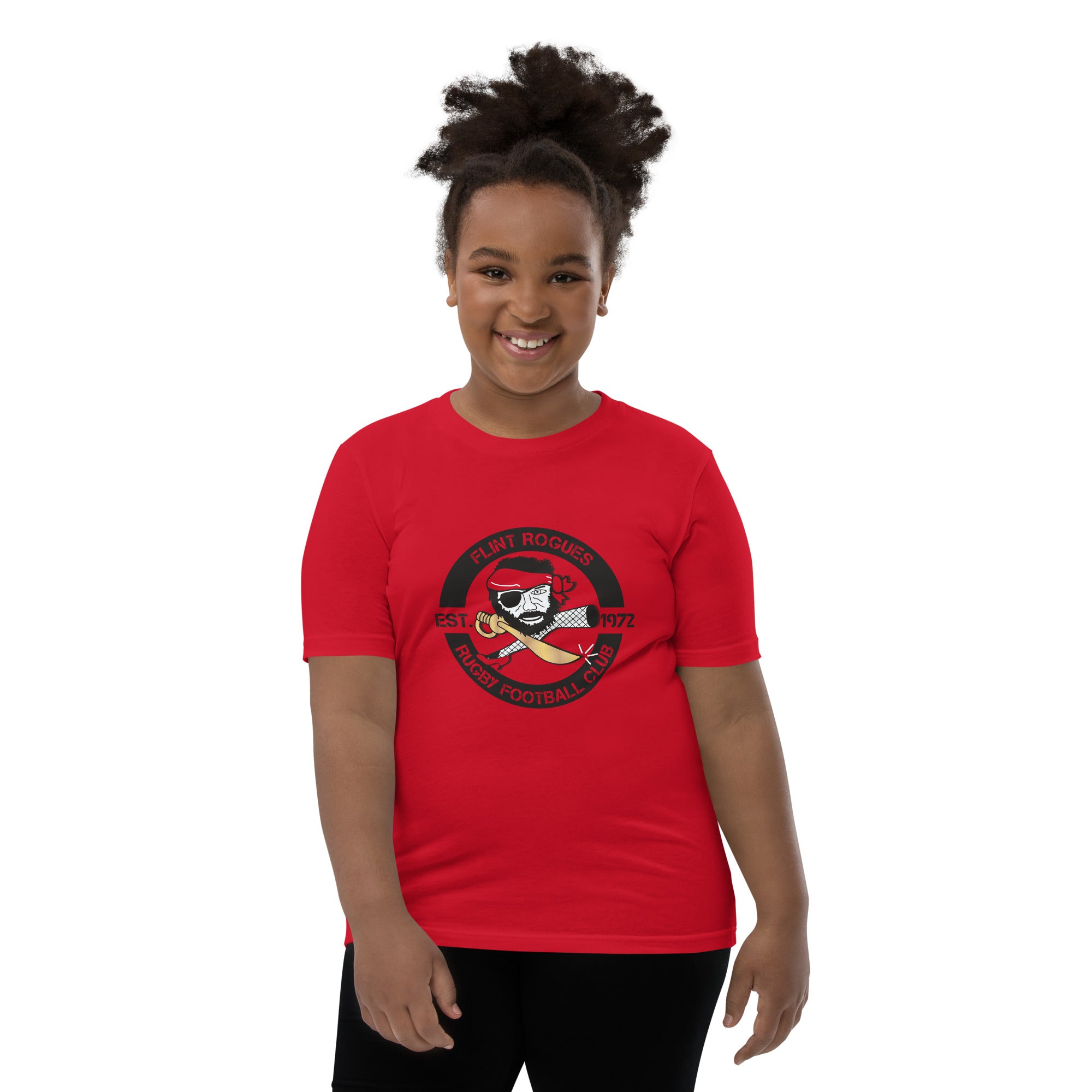 Flint Rogues RFC Youth Social Tee - Comfortable Cotton T-Shirt for Kids & Teens - Perfect for School, Sports & Casual Wear