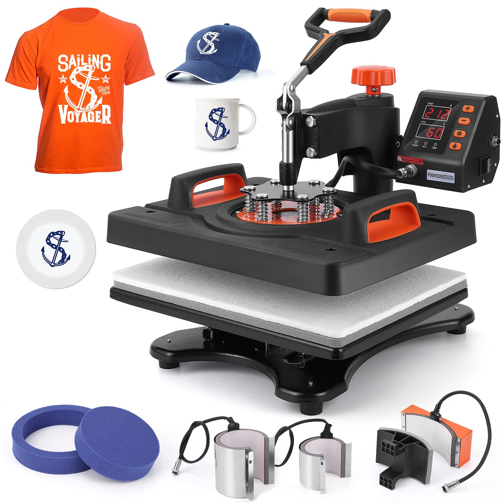 6 in 1 Heat Press Machine with 360° Rotation - 12