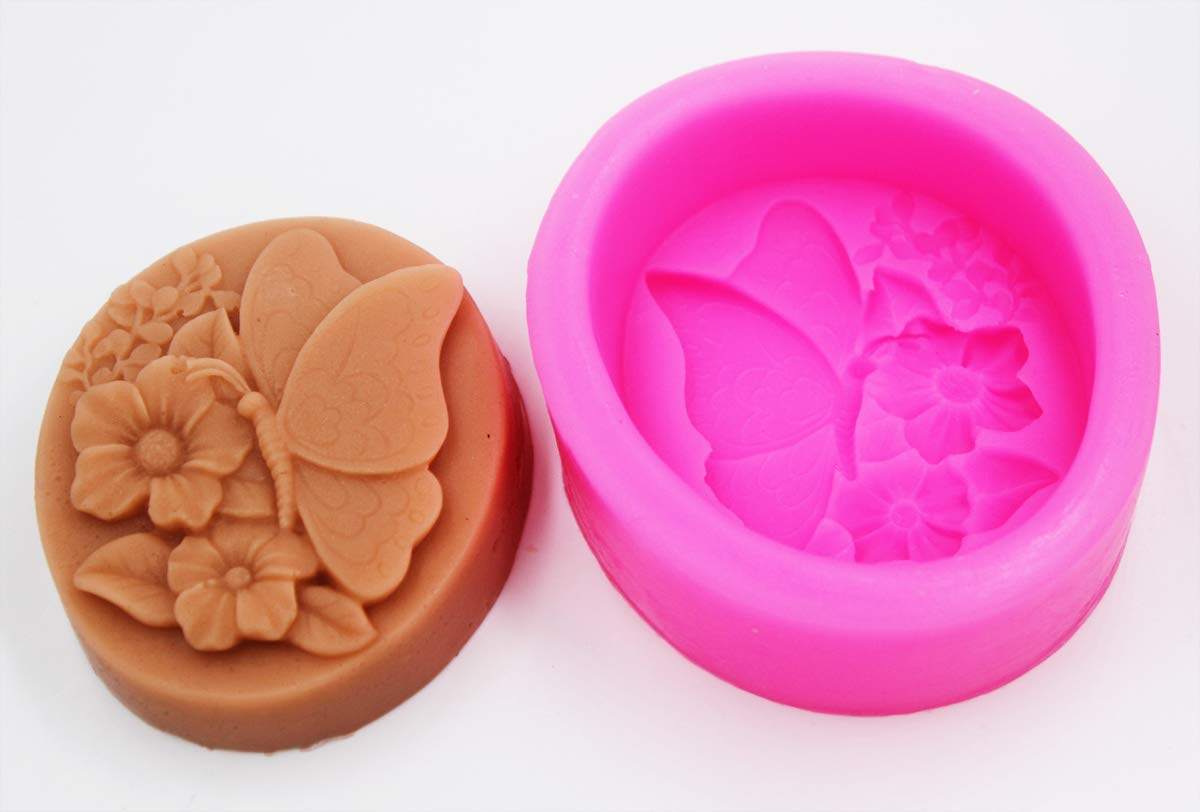 Butterfly Flower Silicone Soap Molds - DIY Handmade Soap Making Kit for Crafting, Bath Bombs & Candle Making - Perfect for Home Spa, Gifts & Art Projects