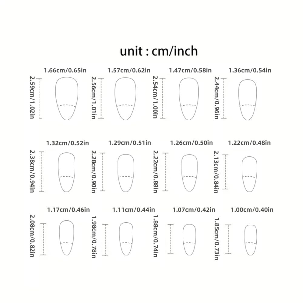 Green Press On Nails - Medium Almond Shape False Nails with Butterfly & Flower Designs, French Tip Glossy Pink White Ombre, Reusable Fake Nails for Women & Girls | Perfect for Parties, Weddings, Date Nights & Special Occasions