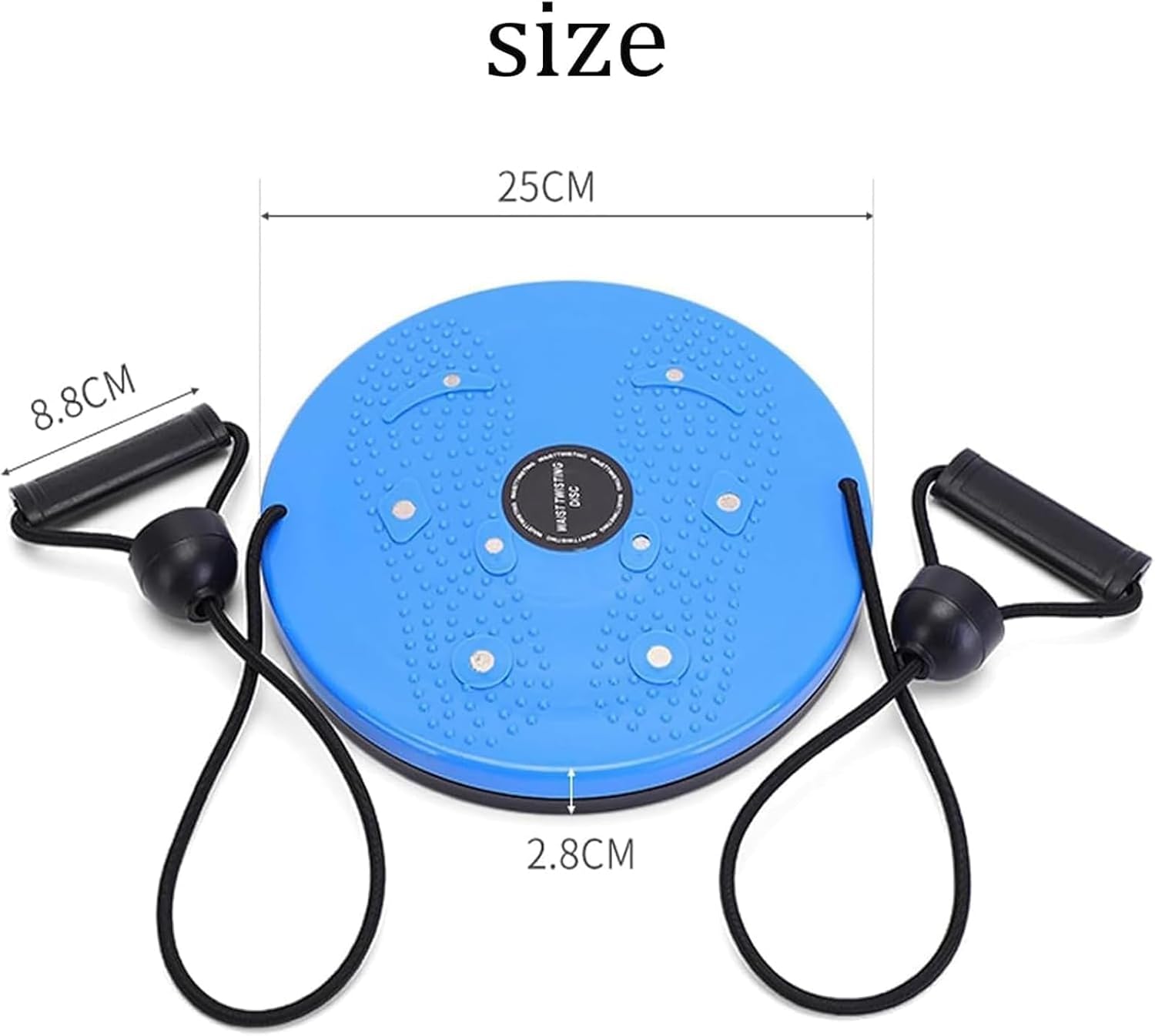 Loovely™ 10-Inch Waist Sculptor Twister with Arm Bands & Handles - Body Shaping Waist Twist Disc for Legs, Buttocks & Hip Exercise - Perfect for Home Workouts, Gym Training & Core Strengthening