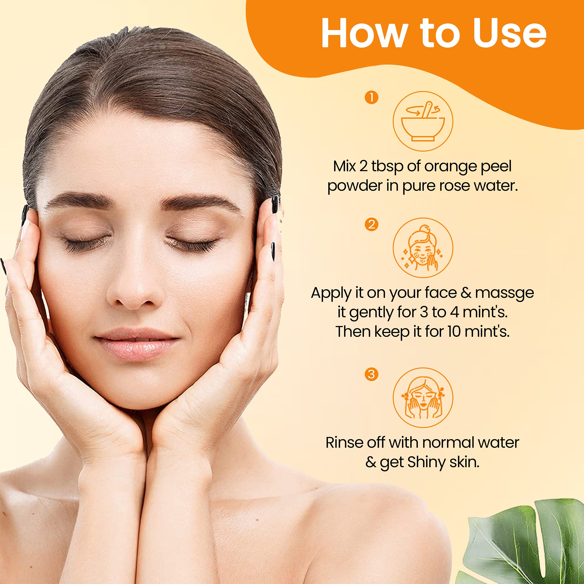 Ultra Health Care Orange Peel Powder Face Mask - 100g | Oil Control, Tan Removal, Acne Treatment & Glowing Skin | Vitamin C Enriched for Collagen Boost & Natural Skin Cleansing | Perfect for Daily Skincare & Spa Treatments