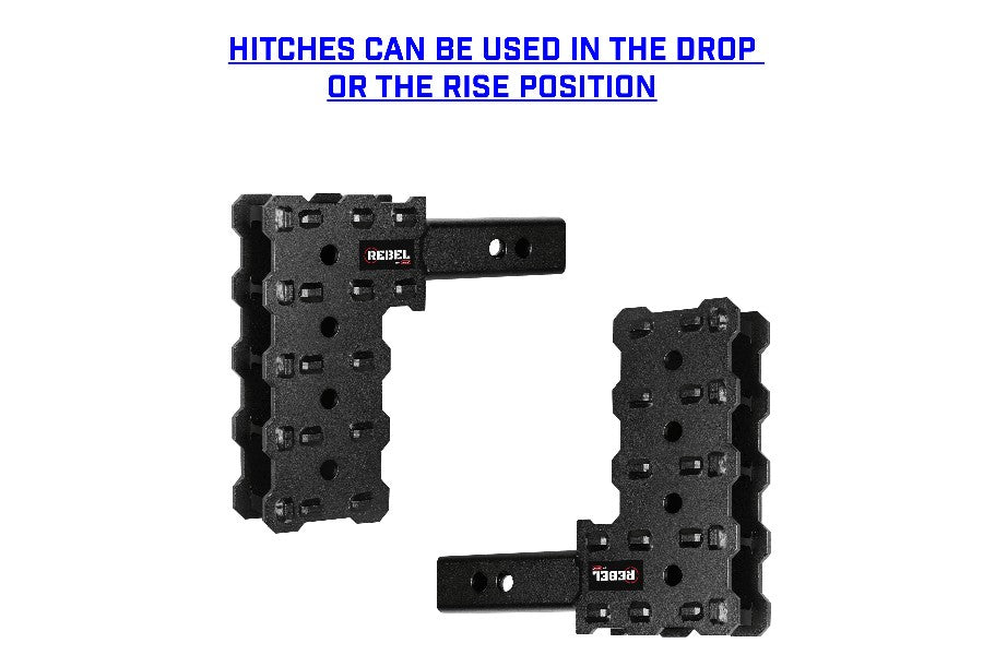 Gen Y Hitch Rebel X Tactical Drop Hitch - 2in Shank Receiver for Off-Road Trucks & Trailers - Heavy Duty Towing Solution for Camping, Hauling & Work Sites