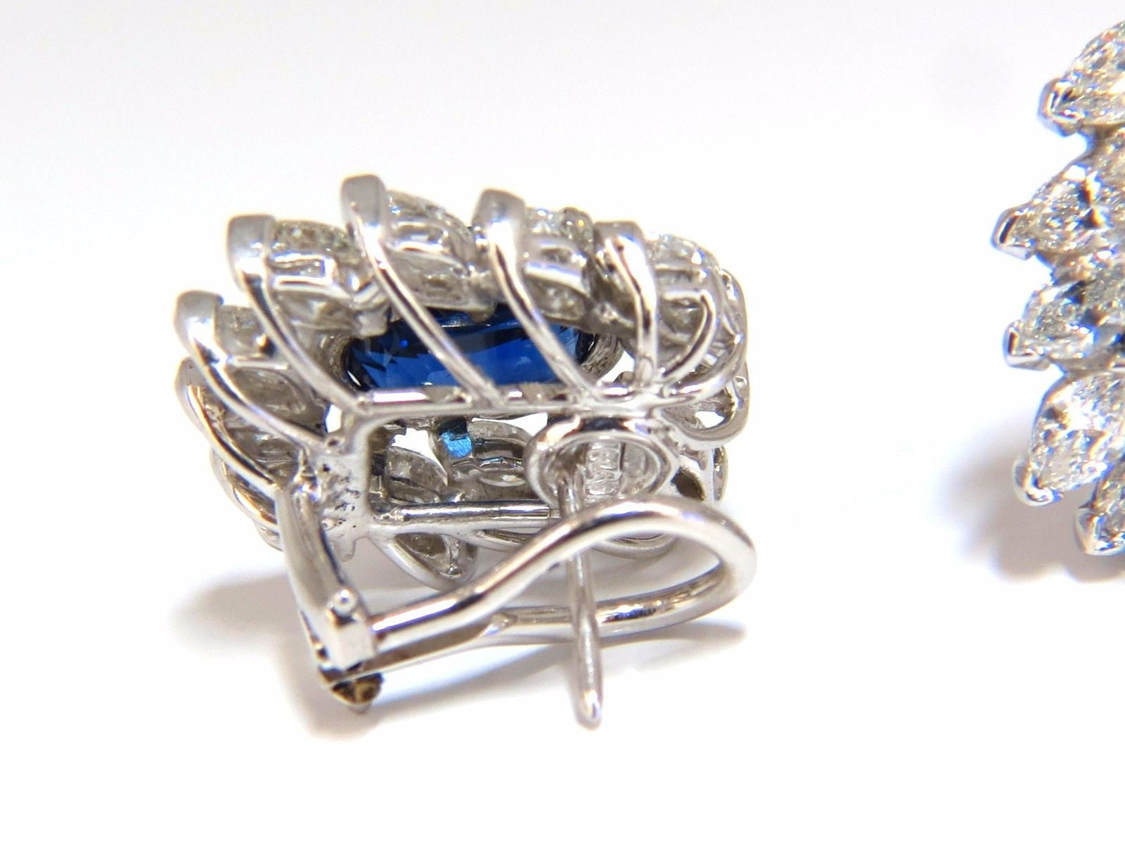 GIA Certified 11.16ct Natural Royal Blue Sapphire Diamond Earrings in Platinum - Elegant Jewelry for Weddings, Anniversaries & Special Occasions