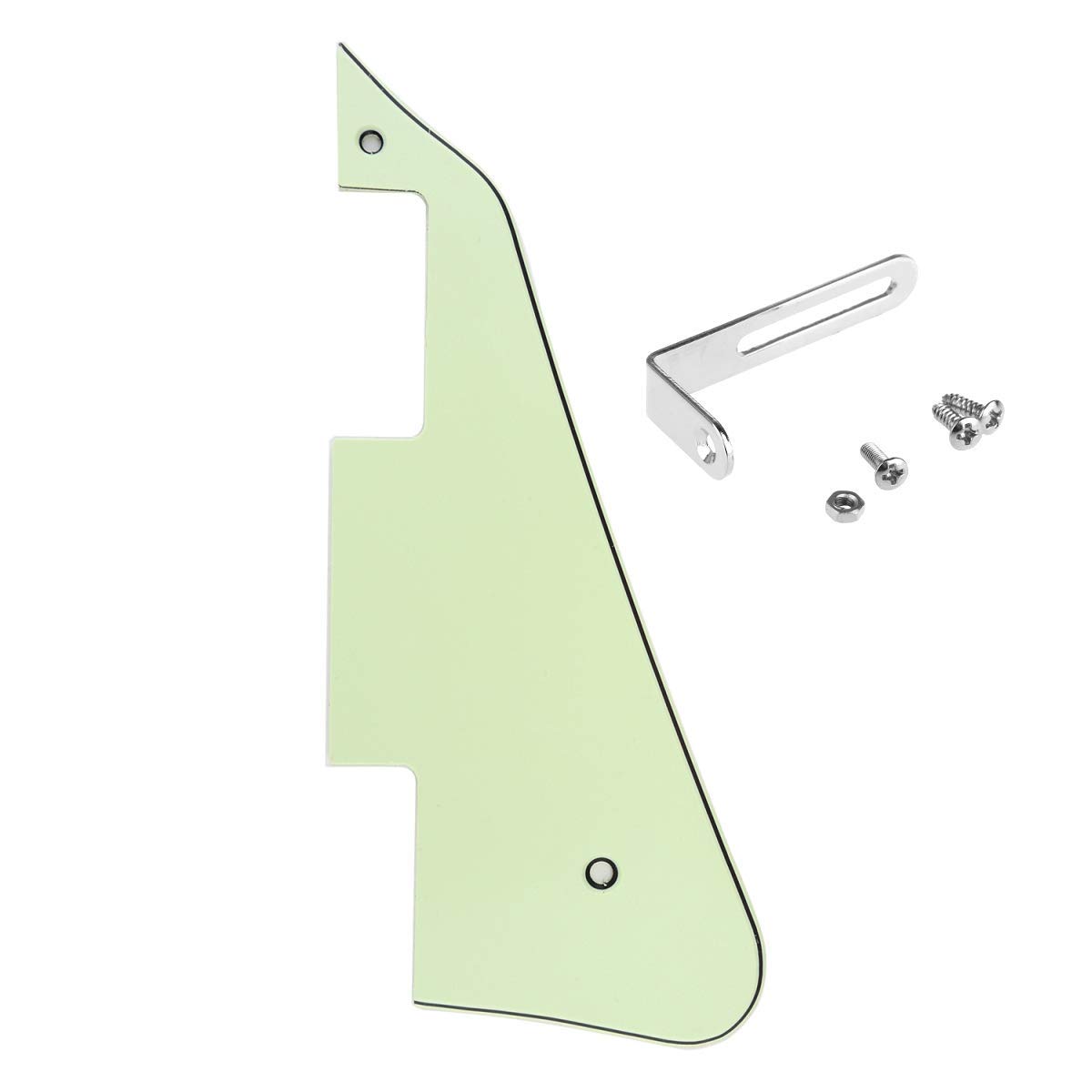 LP Guitar Pickguard with Bracket for Les Paul Electric Guitar - Mint Green with Chrome Hardware | Perfect for Replacement & Customization | Stage Performance & Home Practice