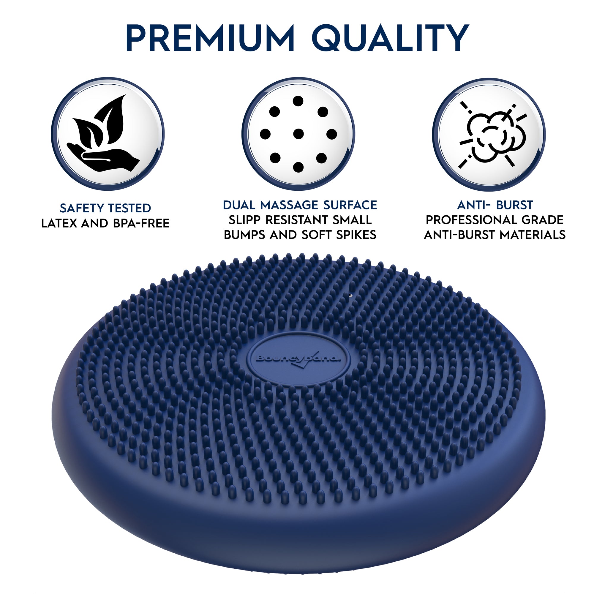 Bouncyband Big Wiggle Seat Sensory Cushion for Kids - Flexible Classroom & Office Chair Alternative - Improves Focus & Movement for ADHD, Autism - Perfect for School, Home & Work Use
