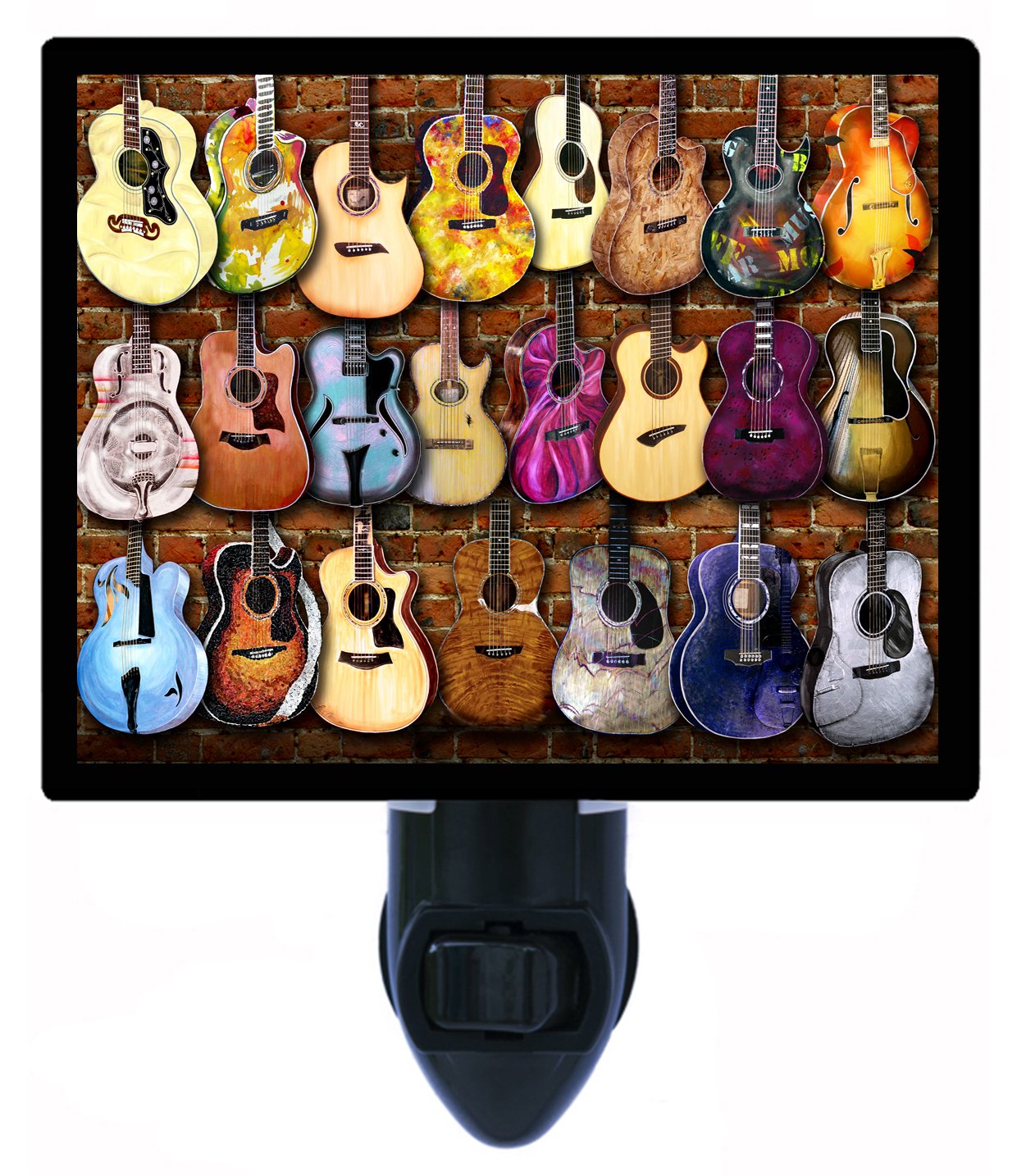 Guitar LED Night Light - Music Themed Acoustic Guitar Night Lamp for Kids & Adults - Perfect for Bedroom, Nursery, Party Decor & Gift
