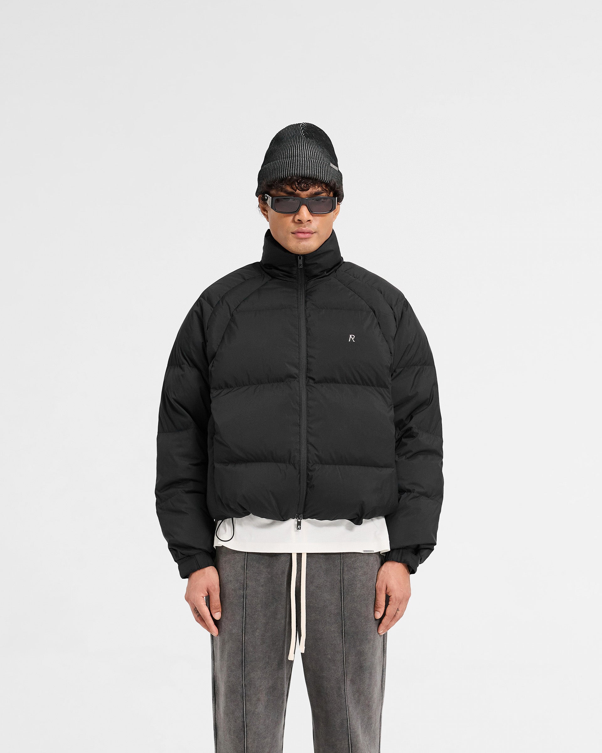 Black Funnel Neck Puffer Jacket - Winter Warm Coat for Women | Perfect for Cold Weather, Outdoor Activities & Casual Style