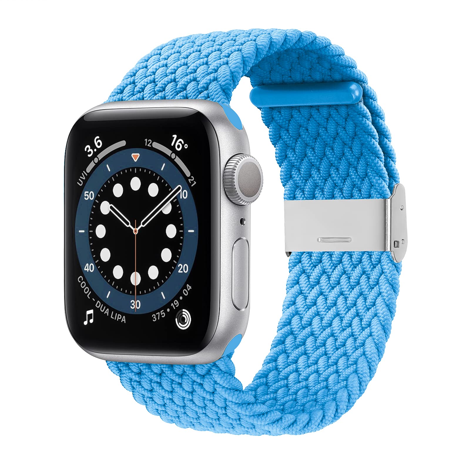 Bagoplus Braided Solo Loop Stretchable Band Compatible with Apple Watch Series 8/7/6/SE/5/4/3/2/1/Ultra - Adjustable Elastic Sport Strap for Women & Men (Fits 38mm/40mm/41mm/42mm/44mm/45mm/49mm) | Perfect for Workouts, Running & Everyday Wear