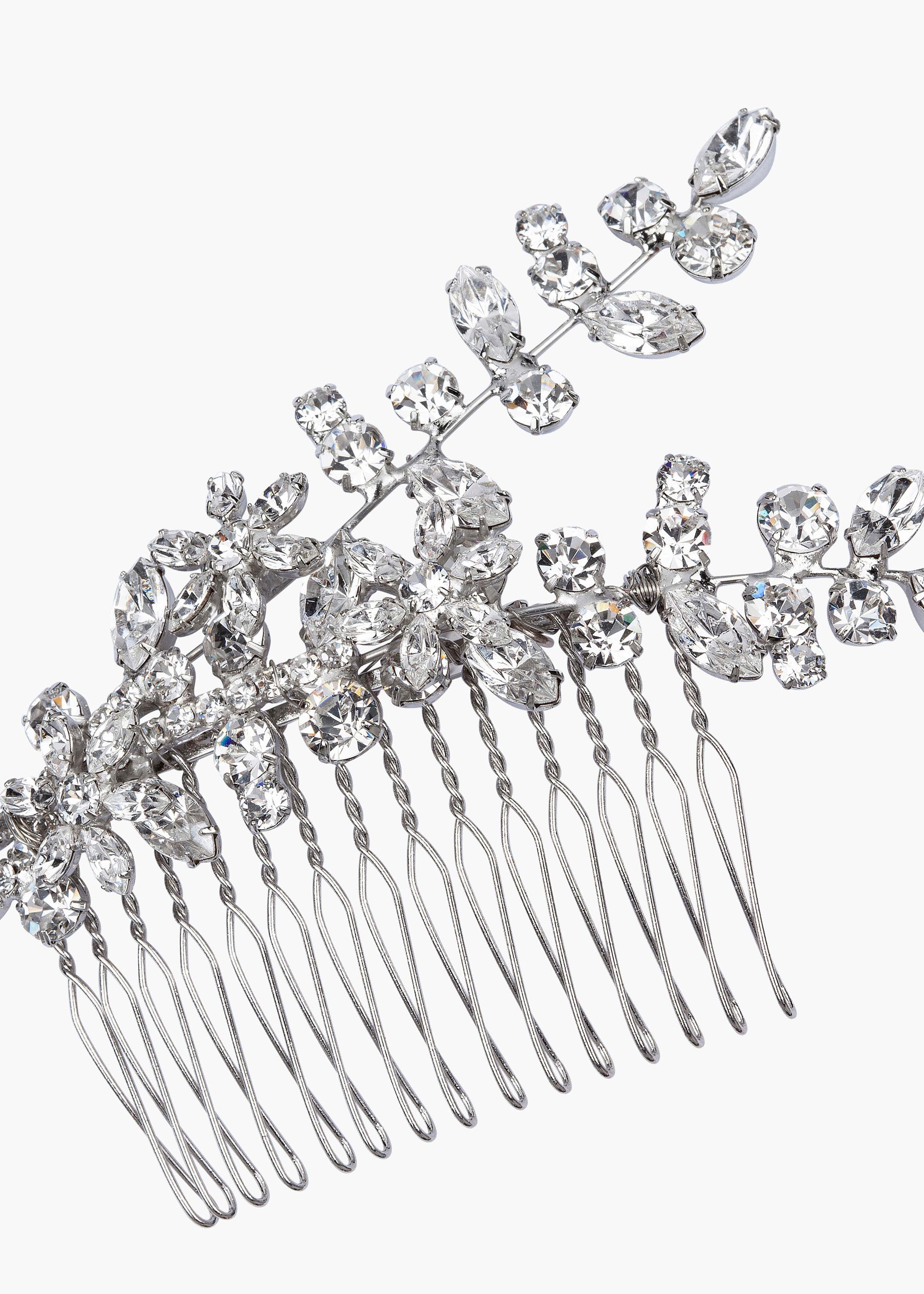 Elissa Crystal Hair Comb - Elegant Rhinestone Bridal Hair Accessory for Weddings, Prom & Special Occasions