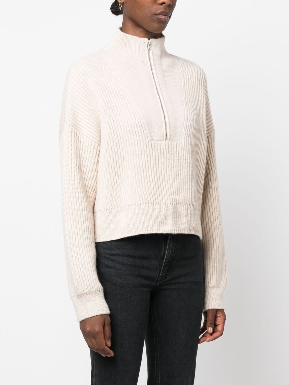 Women's White Closed Knit Sweaters - Cozy Winter Pullovers for Casual Wear & Office Outfits