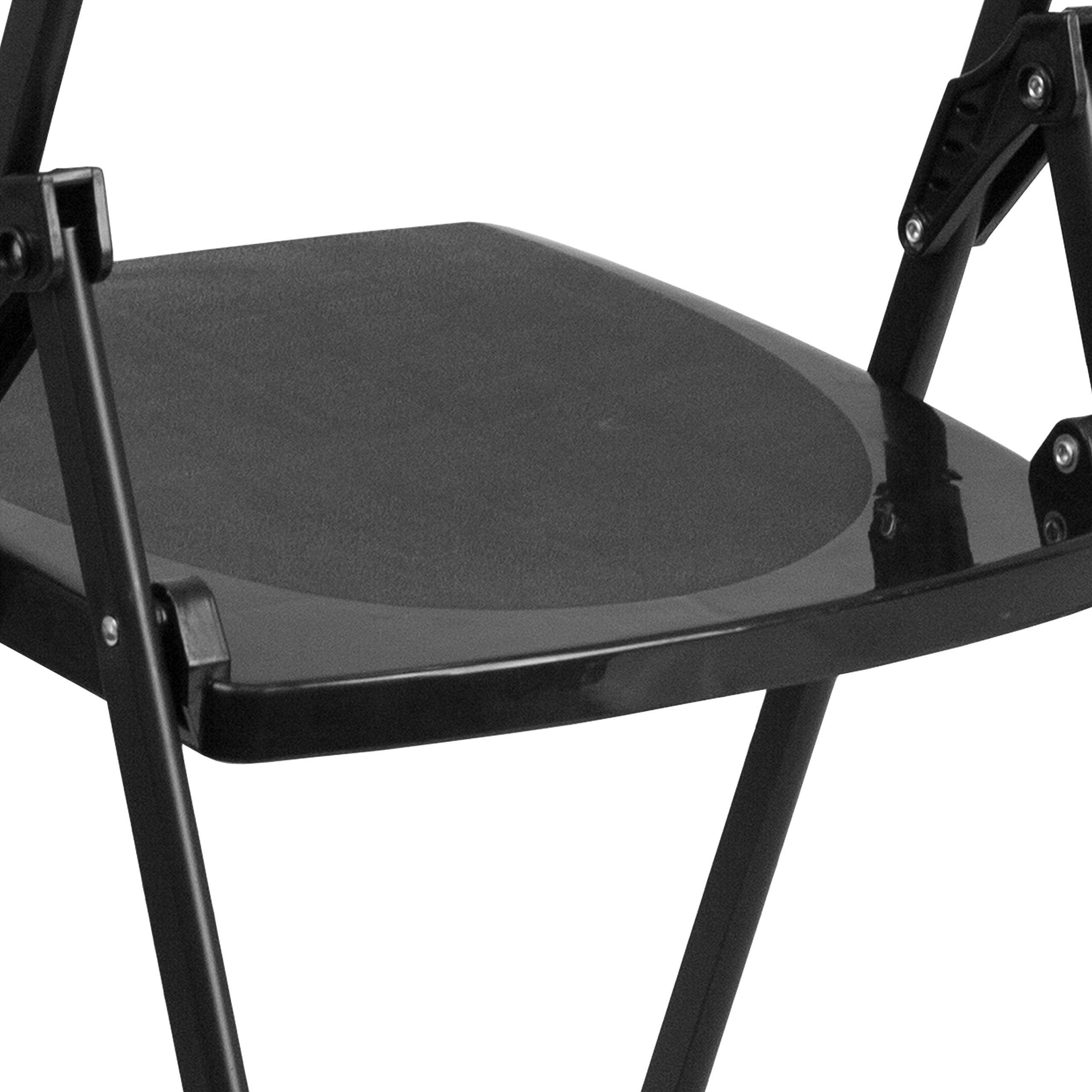 Flash Furniture 6-Pack HERCULES Series Heavy Duty Black Plastic Folding Chairs - 500 lb Capacity, Built-in Ganging Brackets - Perfect for Events, Parties, Banquets and Outdoor Gatherings